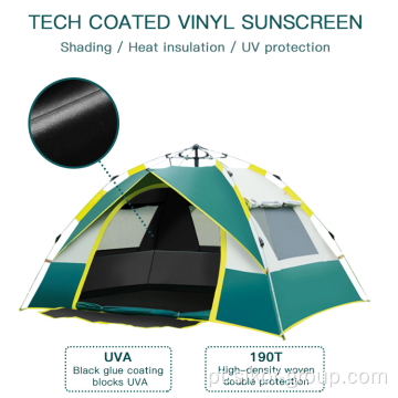 Tenda de acampamento automática automática de qualidade, barraca pop-up ao ar livre automática para acampar a tenda à prova d&#39;água